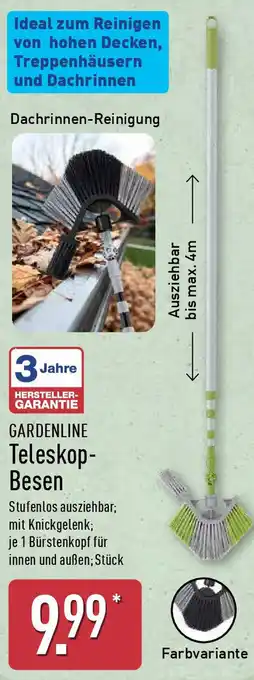 Aldi Nord GARDENLINE Teleskop Besen Angebot