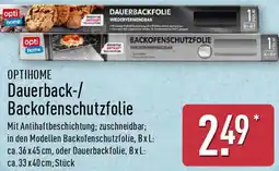 Aldi Nord OPTIHOME Dauerback-/ Backofenschutzfolie Angebot
