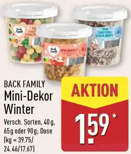 Aldi Nord BACK FAMILY Mini-Dekor Winter Angebot