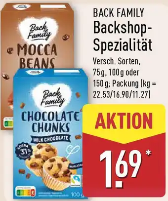 Aldi Nord BACK FAMILY Backshop Spezialität Angebot