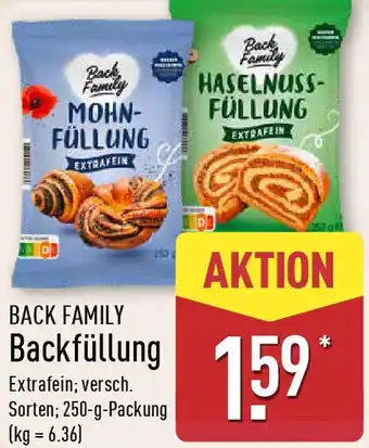 Aldi Nord BACK FAMILY Backfüllung Angebot
