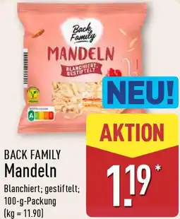 Aldi Nord BACK FAMILY Mandeln Angebot