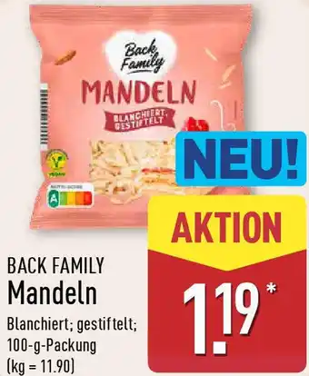 Aldi Nord BACK FAMILY Mandeln Angebot