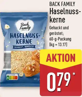 Aldi Nord BACK FAMILY Haselnusskerne Angebot