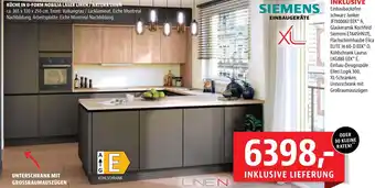 Wiethoff Küche in u-form nobilia laser linen / natura linen Angebot