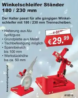 Stabilo Fachmarkt Winkelschleifer Ständer 180/230 mm Angebot
