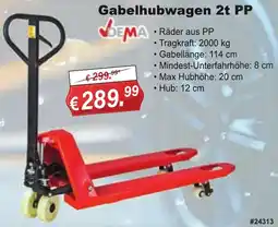 Stabilo Fachmarkt Gabelhubwagen 2t PP Angebot