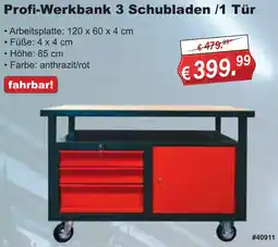Stabilo Fachmarkt Profi-Werkbank 3 Schubladen /1 Tür Angebot