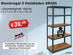 Stabilo Fachmarkt Steckregal 5 Holzböden SR265 Angebot