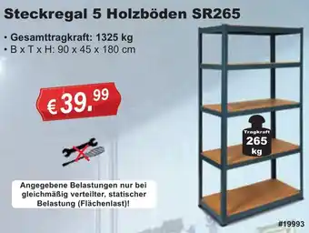 Stabilo Fachmarkt Steckregal 5 Holzböden SR265 Angebot