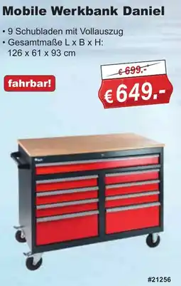 Stabilo Fachmarkt Mobile Werkbank Daniel Angebot