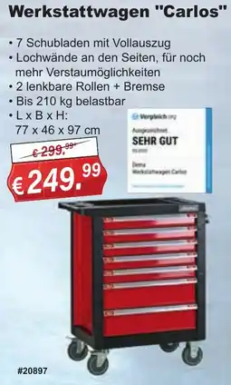 Stabilo Fachmarkt Werkstattwagen "Carlos" Angebot