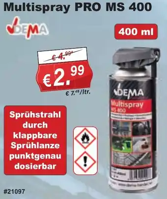 Stabilo Fachmarkt DEMA Multispray PRO MS 400 Angebot