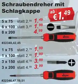 Stabilo Fachmarkt Schraubendreher mit Schlagkappe Angebot