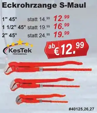 Stabilo Fachmarkt KesTek Eckrohrzange S-Maul Angebot