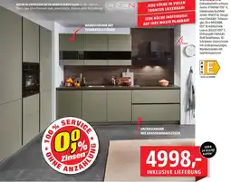 Wiethoff Küche in griffloser optik nobilia senso linen Angebot