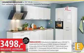 Wiethoff 2 Zeilenküche nobilia flash Angebot