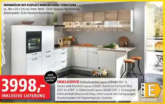Wiethoff Wohnküche mit essplatz nobilia laser/structura Angebot