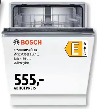 Wiethoff BOSCH GESCHIRRSPÜLER SMV25AX06E EEK Angebot