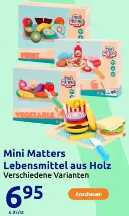 Action Mini Matters Lebensmittel aus Holz Angebot