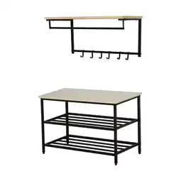 Netto Marken-Discount HOMCOM Wandgarderobe Spanplatte, Stahl Angebot