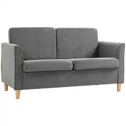 Netto Marken-Discount HOMCOM 2 Sitzer Sofa Leinen, Pappelholz Angebot