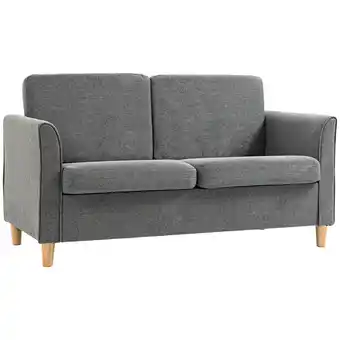Netto Marken-Discount HOMCOM 2 Sitzer Sofa Leinen, Pappelholz Angebot