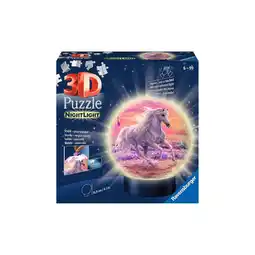 Netto Marken-Discount Ravensburger Spiel 3D Puzzle Nachtlicht Pferde am Strand Angebot
