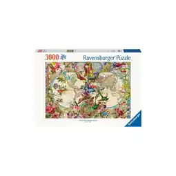 Netto Marken-Discount Ravensburger Spiel Erwachsenenpuzzle 3000 Teile - Weltkarte mit Schmetterlingen Angebot