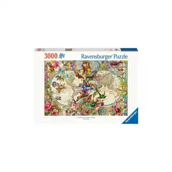Netto Marken-Discount Ravensburger Spiel Erwachsenenpuzzle 3000 Teile - Weltkarte mit Schmetterlingen Angebot