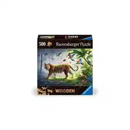 Netto Marken-Discount Ravensburger Spiel WOODEN Puzzle - Tiger im Dschungel - Holzpuzzle für Erwachsene mit 500 Teilen Angebot