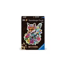 Netto Marken-Discount Ravensburger Spiel WOODEN Puzzle - Bunter Fuchs - Konturgeformtes Holzpuzzle mit 150 Teilen Angebot
