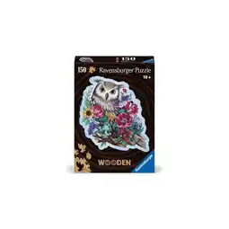 Netto Marken-Discount Ravensburger Spiel WOODEN Puzzle - Geheimnisvolle Eule - Konturgeformtes Holzpuzzle mit 150 Teilen Angebot