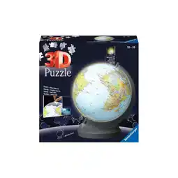 Netto Marken-Discount Ravensburger Spiel 3D Puzzle Globus mit Licht Angebot