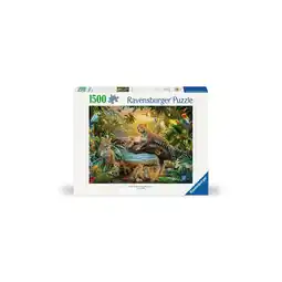 Netto Marken-Discount Ravensburger Spiel Erwachsenenpuzzle 1500 Teile - Leopardenfamilie im Dschungel Angebot