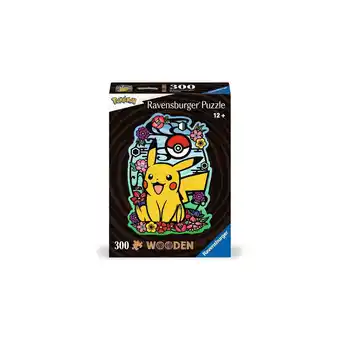 Netto Marken-Discount Ravensburger Spiel WOODEN Puzzle - Pokémon Pikachu - konturgeformtes Holzpuzzle mit 300 Teilen Angebot