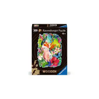 Netto Marken-Discount Ravensburger Spiel WOODEN Puzzle - Exotische Vögel - konturgeformtes Holzpuzzle mit 300 Teilen Angebot