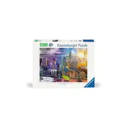 Netto Marken-Discount Ravensburger Spiel Erwachsenenpuzzle 1500 Teile - New York im Winter und Sommer Angebot