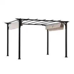 Netto Marken-Discount Sunjoy Pavillon Stahl Pergola GIONA - 277cm x 363cm, weiß Angebot