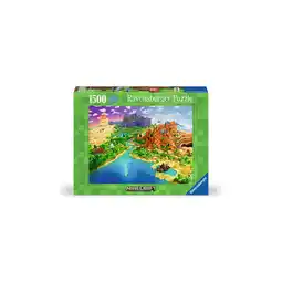 Netto Marken-Discount Ravensburger Spiel Erwachsenenpuzzle 1500 Teile - World of Minecraft Angebot