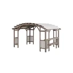Netto Marken-Discount Sunjoy Zedernholz Pergola DAJTI - 305cm x 427cm, grau Angebot