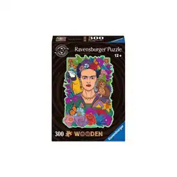 Netto Marken-Discount Ravensburger Spiel WOODEN Puzzle - Frida Kahlo - konturgeformtes Holzpuzzle mit 300 Teilen Angebot