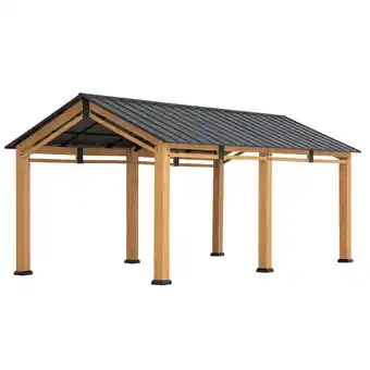 Netto Marken-Discount Sunjoy Zedernholz Carport DIRAN - 336cm x 603cm, anthrazit Angebot