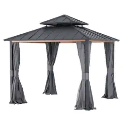 Netto Marken-Discount Sunjoy Vorhang für Zedernholz Gazebo 300cm x 300cm Angebot