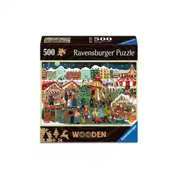 Netto Marken-Discount Ravensburger Spiel WOODEN Puzzle - Weihnachtsmarkt - Holzpuzzle für Erwachsene mit 500 Teilen Angebot