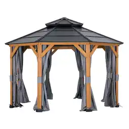 Netto Marken-Discount Sunjoy Vorhang für Zedernholz Gazebo 395cm x 395cm Angebot