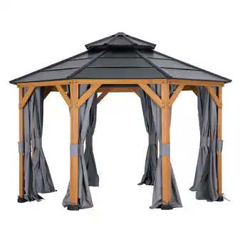 Netto Marken-Discount Sunjoy Vorhang für Zedernholz Gazebo 395cm x 395cm Angebot