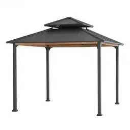 Netto Marken-Discount Sunjoy Stahl Pavillon Gazebo Pasu - 300cm x 300cm, anthrazit Angebot