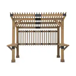 Netto Marken-Discount Sunjoy Whirlpool-Pavillon Zedernholz Pergola KRONE - 275cm x 310cm, braun Angebot