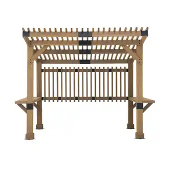 Netto Marken-Discount Sunjoy Whirlpool-Pavillon Zedernholz Pergola KRONE - 275cm x 310cm, braun Angebot